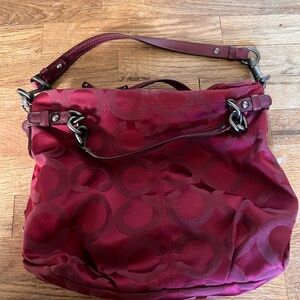 Coach Red Designer Shoulder Bag